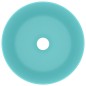 vidaXL Lavabo de lujo redondo cerámica verde claro mate 40x15 cm 