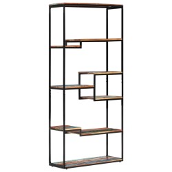 vidaXL Estantería de madera maciza reciclada 80x30x180 cm