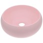 vidaXL Lavabo de lujo redondo cerámica rosa mate 40x15 cm vidaXL Lavabo de lujo redondo cerámica rosa mate 40x15 cm
