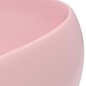 vidaXL Lavabo de lujo redondo cerámica rosa mate 40x15 cm vidaXL Lavabo de lujo redondo cerámica rosa mate 40x15 cm
