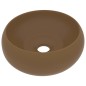 vidaXL Lavabo de lujo redondo cerámica crema mate 40x15 cm vidaXL Lavabo de lujo redondo cerámica crema mate 40x15 cm