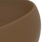 vidaXL Lavabo de lujo redondo cerámica crema mate 40x15 cm vidaXL Lavabo de lujo redondo cerámica crema mate 40x15 cm