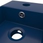 vidaXL Lavabo con rebosadero cerámica azul oscuro vidaXL Lavabo con rebosadero cerámica azul oscuro