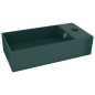 vidaXL Lavabo con rebosadero cerámica verde oscuro vidaXL Lavabo con rebosadero cerámica verde oscuro