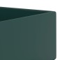 vidaXL Lavabo con rebosadero cerámica verde oscuro vidaXL Lavabo con rebosadero cerámica verde oscuro