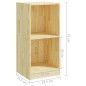 vidaXL Armario auxiliar madera maciza de pino 35,5x33,5x76 cm