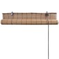 vidaXL Persiana enrollable de bambú marrón 140x220 cm vidaXL Persiana enrollable de bambú marrón 140x220 cm