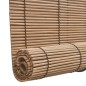 vidaXL Persiana enrollable de bambú marrón 140x220 cm vidaXL Persiana enrollable de bambú marrón 140x220 cm