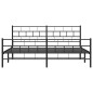 vidaXL Estructura de cama cabecero y pie de cama metal negro 200x200cm