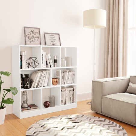 vidaXL Estantería librería madera contrachapada blanco 97,5x29,5x100cm