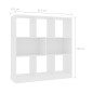 vidaXL Estantería librería madera contrachapada blanco 97,5x29,5x100cm vidaXL Estantería librería madera contrachapada blanco 97,5x29,5x100cm