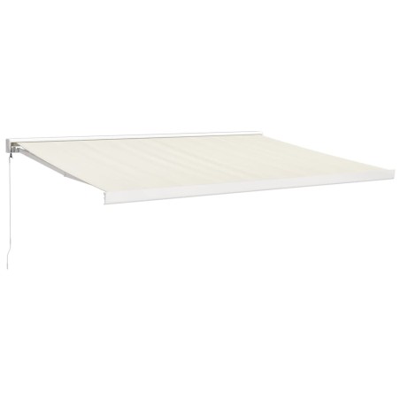 vidaXL Toldo retráctil aluminio y tela color crema 4x3 m