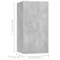 vidaXL Juego de muebles de salón 7 piezas gris hormigón