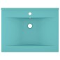 vidaXL Lavabo de lujo con grifo cerámica 60x46 cm verde claro vidaXL Lavabo de lujo con grifo cerámica 60x46 cm verde claro