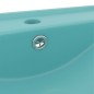 vidaXL Lavabo de lujo con grifo cerámica 60x46 cm verde claro vidaXL Lavabo de lujo con grifo cerámica 60x46 cm verde claro