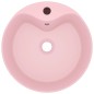 vidaXL Lavabo lujo con rebosadero cerámica rosa mate 36x13 cm vidaXL Lavabo lujo con rebosadero cerámica rosa mate 36x13 cm