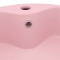 vidaXL Lavabo lujo con rebosadero cerámica rosa mate 36x13 cm vidaXL Lavabo lujo con rebosadero cerámica rosa mate 36x13 cm