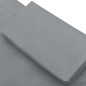vidaXL Tumbona de jardín con toldo y cojín gris vidaXL Tumbona de jardín con toldo y cojín gris