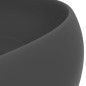 vidaXL Lavabo de lujo redondo cerámica gris oscuro mate 40x15 cm vidaXL Lavabo de lujo redondo cerámica gris oscuro mate 40x15 cm