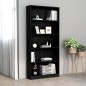 vidaXL Estantería de 5 niveles madera contrachapada negra 80x24x175 cm vidaXL Estantería de 5 niveles madera contrachapada negra 80x24x175 cm