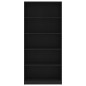 vidaXL Estantería de 5 niveles madera contrachapada negra 80x24x175 cm vidaXL Estantería de 5 niveles madera contrachapada negra 80x24x175 cm