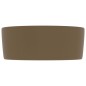 vidaXL Lavabo de lujo redondo cerámica crema mate 40x15 cm vidaXL Lavabo de lujo redondo cerámica crema mate 40x15 cm
