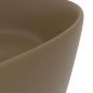 vidaXL Lavabo de lujo redondo cerámica crema mate 40x15 cm vidaXL Lavabo de lujo redondo cerámica crema mate 40x15 cm