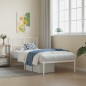 vidaXL Estructura de cama de metal con cabecero blanco 90x200 cm vidaXL Estructura de cama de metal con cabecero blanco 90x200 cm