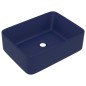 vidaXL Lavabo de lujo de cerámica azul oscuro mate 41x30x12 cm vidaXL Lavabo de lujo de cerámica azul oscuro mate 41x30x12 cm