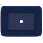 vidaXL Lavabo de lujo de cerámica azul oscuro mate 41x30x12 cm vidaXL Lavabo de lujo de cerámica azul oscuro mate 41x30x12 cm