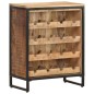 vidaXL Botellero de madera maciza de mango rugosa 62x33x78,5 cm vidaXL Botellero de madera maciza de mango rugosa 62x33x78,5 cm