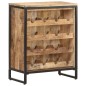 vidaXL Botellero de madera maciza de mango rugosa 62x33x78,5 cm vidaXL Botellero de madera maciza de mango rugosa 62x33x78,5 cm