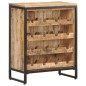 vidaXL Botellero de madera maciza de mango rugosa 62x33x78,5 cm vidaXL Botellero de madera maciza de mango rugosa 62x33x78,5 cm