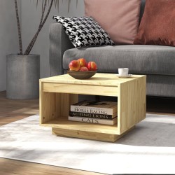 vidaXL Mesa de centro de madera maciza de pino 50x50x33,5 cm