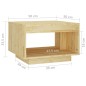 vidaXL Mesa de centro de madera maciza de pino 50x50x33,5 cm vidaXL Mesa de centro de madera maciza de pino 50x50x33,5 cm