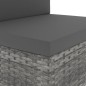 vidaXL Sofá seccional de 2 plazas de ratán sintético gris vidaXL Sofá seccional de 2 plazas de ratán sintético gris