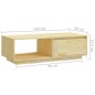 vidaXL Mesa de centro de madera maciza de pino 110x50x33,5 cm vidaXL Mesa de centro de madera maciza de pino 110x50x33,5 cm