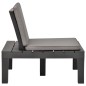 vidaXL Tumbona de jardin con cojín plástico gris antracita