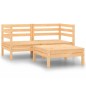 vidaXL Juego de muebles de jardín 3 piezas madera maciza de pino vidaXL Juego de muebles de jardín 3 piezas madera maciza de pino