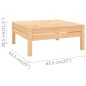 vidaXL Juego de muebles de jardín 3 piezas madera maciza de pino vidaXL Juego de muebles de jardín 3 piezas madera maciza de pino