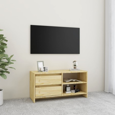 vidaXL Mueble de TV madera maciza de pino 80x31x39 cm