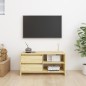 vidaXL Mueble de TV madera maciza de pino 80x31x39 cm