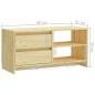 vidaXL Mueble de TV madera maciza de pino 80x31x39 cm