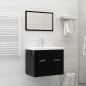 vidaXL Lavabo empotrado con grifo cerámica blanco 61x39x18 cm