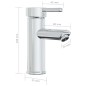 vidaXL Lavabo empotrado con grifo cerámica blanco 61x39x18 cm