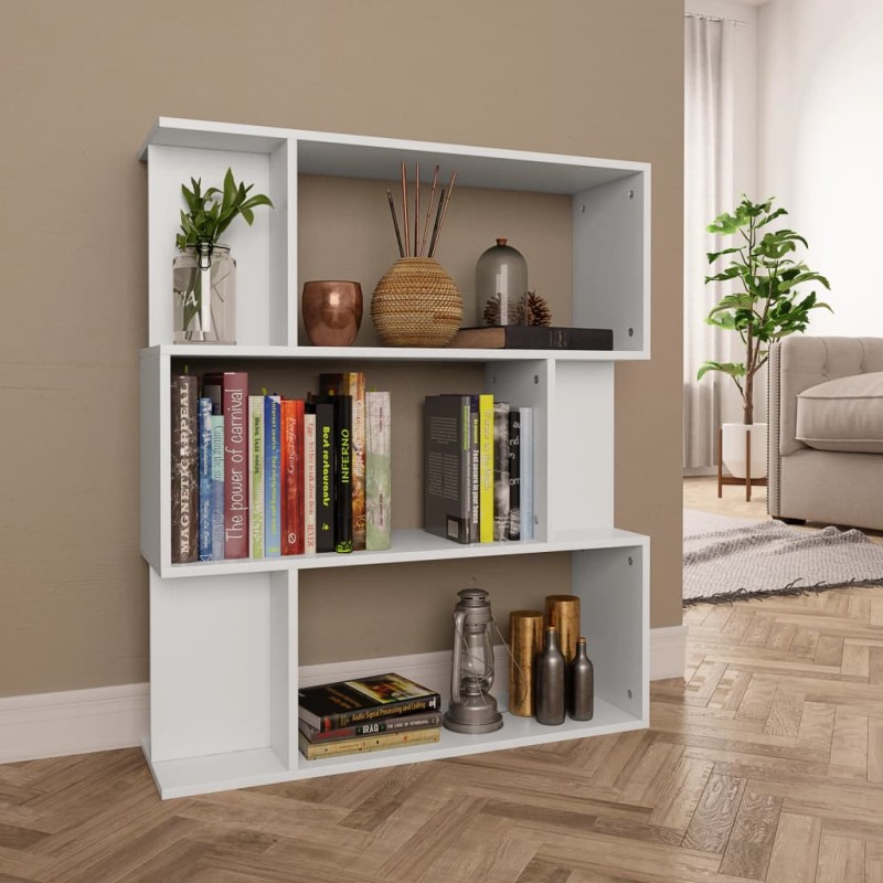 vidaXL Estantería/divisor madera contrachapada blanco 80x24x96 cm vidaXL Estantería/divisor madera contrachapada blanco 80x24x96 cm