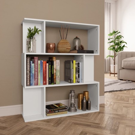 vidaXL Estantería/divisor madera contrachapada blanco 80x24x96 cm