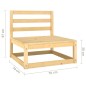 vidaXL Juego de muebles de jardín 3 piezas madera maciza de pino vidaXL Juego de muebles de jardín 3 piezas madera maciza de pino