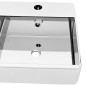 vidaXL Lavabo con rebosadero 41x41x15 cm cerámica plateado vidaXL Lavabo con rebosadero 41x41x15 cm cerámica plateado