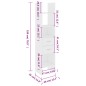 vidaXL Estantería librería madera contrachapada blanco 40x35x180 cm vidaXL Estantería librería madera contrachapada blanco 40x35x180 cm
